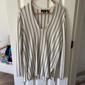 Theory black and cream sweater/top